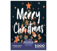 Christmas Tree Jigsaw Puzzle 1000 Pieces Puzzle Game Gingerbread Paper Adult Relaxation 52x38cm/1000pcs
