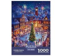 Christmas Tree Jigsaw Puzzles Puzzle for Adults Kids. 1000 Piece Great Gifts Challenge Toy Educational Game Home Decoration for Educational Games Gifts 38x26cm/1000pcs