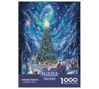 Christmas Tree Jigsaw Puzzles Puzzle for Adults Kids. 1000 Piece Impossible Challenge Toy Educational Games Home Decoration for Educational Games Gifts 70x50cm/1000pcs