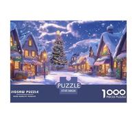 Christmas Tree Jigsaw Puzzles Puzzle for Adults Kids. 1000 Piece Whimsical Challenge Toy Educational Game Home Decoration for Educational Games Gifts 38x26cm/1000pcs