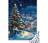 Christmas Tree Jigsaw Puzzles Puzzle for Adults Kids. 1000 Pieces Impossible Challenge Toy Educational Games Home Decoration for Educational Games Gifts 1000pcs (75x50cm)