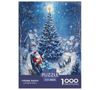 Christmas Tree Jigsaw Puzzles Puzzle for Adults Kids. 1000 Pieces Whimsical Challenge Toy Educational Game Home Decoration for Adults& Kids Age 14 Years Up 38x26cm/1000pcs