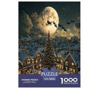Christmas Tree Jigsaw Puzzles Puzzles for Adults Kids. 1000 Piece Great Gifts Challenge Toy Educational Games Home Decoration for Educational Games Gifts 38x26cm/1000pcs