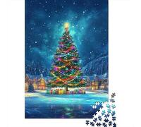 Christmas Tree Jigsaw Puzzles Puzzles for Adults Kids. 1000 Piece Great Gifts Challenge Toy Educational Game Home Decoration for Educational Games Gifts 1000pcs (75x50cm)