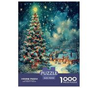 Christmas Tree Jigsaw Puzzles Puzzles for Adults Kids. 1000 Piece Whimsical Challenge Toy Educational Game Home Decoration for Adults& Kids Age 14 Years Up 70x50cm/1000pcs