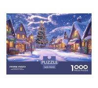 Christmas Tree Jigsaw Puzzles Puzzles for Adults Kids. 1000 Pieces Great Gifts Challenge Toy Educational Game Home Decoration for Adults& Kids Age 14 Years Up 70x50cm/1000pcs