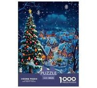 Christmas Tree Jigsaw Puzzles Puzzles for Adults Kids. 1000 Pieces Impossible Challenge Toy Educational Games Home Decoration for Educational Games Gifts 38x26cm/1000pcs
