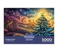 Christmas Tree Jigsaw Puzzles Puzzles for Adults Kids. 1000 Pieces Impossible Challenge Toy Educational Games Home Decoration for Educational Games Gifts 70x50cm/1000pcs