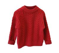 Christmas Tree Jumper Kids Winter Girls Sweater Bulky Yarn Flower Design Loose Fit Thick Knit Comfortable Childrens Cozy Pullover