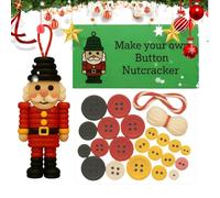 Christmas Tree Kits With Buttons, Attractive Family Activity, Versatile Christmas Buttons | Nutcracker Crafts | Button Making Kit: For Kids Over 3 Friends,