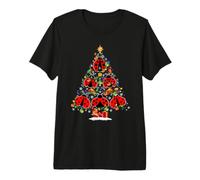 Christmas Tree Lady Bug Xmas Lights Santa Lady Bug Insect Premium T-Shirt
