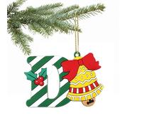 Christmas Tree Letter Ornament - A to Z Personalized Hanging Alphabet Pendant for Xmas Decor, DIY Home Decorations (D)