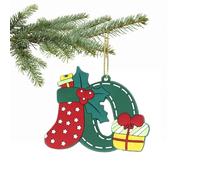 Christmas Tree Letter Ornament - A to Z Personalized Hanging Alphabet Pendant for Xmas Decor, DIY Home Decorations (O)