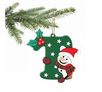 Christmas Tree Letter Ornament - A to Z Personalized Hanging Alphabet Pendant for Xmas Decor, DIY Home Decorations (T)