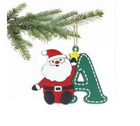 Christmas Tree Letter Ornament - A to Z Personalized Hanging Alphabet Pendant for Xmas Decor, DIY Home Decorations (A)