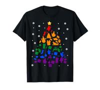 Christmas Tree LGBTQ Gay Pride Flag Merry Christmas Pajamas T-Shirt