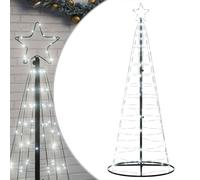 vidaXL LED Christmas Tree 200 LEDs Cold White 182 cm waterfall Xmas tree light