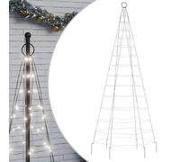 (blue) vidaXL Christmas Tree Light Pre Lit Xmas LED Fairy Light on Flagpole 200 LEDs