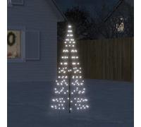 (cold white) vidaXL Christmas Tree Light Pre Lit Xmas LED Fairy Light on Flagpole 200 LEDs