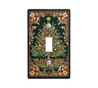 Christmas Tree Light Switch Cover Plate, Green Decorative Design for the Holidays, Winter Home Decor, Standard Size Single Toggle