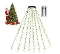 Christmas Tree Lights, 1.5/3M Cascading 8 Modes 3 Timers, Waterproof Indoor Outdoor Twinkle Lights for Garden Xmas Decorations (3m/10lines)