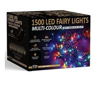 Christmas Tree Lights 1500 LED 37.5m Multi-Colour - 2.5cm Bulb Distance Fairy String Lights Plug in with Timer and Memory Functions - Suitable for Outdoor/Indoor Use