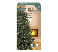 Christmas Tree Lights Decorations LED Indoor Outdoor 500 White LEDs Green Cable