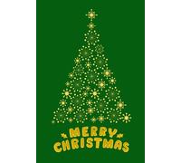 Christmas Tree Lights Green Gold: Home School Office Notebook