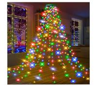 Christmas Tree Lights Indoor,200/280/300/400 LEDs Xmas Lights with Top Ring, 8 Modes & Remote Control,Waterproof String Lights for Party Decorations,USB Plug (Multi-Colour, 3M/300LEDs)