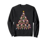Christmas Tree Lights Men Women Santa Sloth Xmas PJs Sweatshirt
