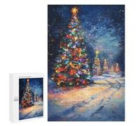 Christmas Tree Lights Night Puzzle 1000 Teile Schwer Puzzle Spielzeug Lernspiel Impossible Herausforderungsspielzeug Für Erwachsene Kinder 1000 PCS