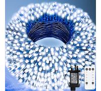 Christmas Tree Lights Outdoor, 120m 1200LED Fairy lights Plug in 8 Modes, Waterproof Cool White Fairy Light Mains Powered with Remote Timer, Indoor Outside Xmas Light for Garden Party Xmas Decoration