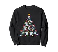 Christmas Tree Lights Santa Miniature Schnauzer Dog Xmas PJs Sweatshirt