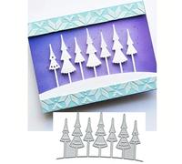 Christmas Tree Line Metal Die Cuts for Card Making,Merry Christmas Treee Card Cutting Dies Cut Stencils DIY Scrapbooking Album Decorative Embossing Paper Card Embossing Craft