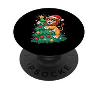 Christmas Tree Lion Sunglasses Lions PopSockets Adhesive PopGrip