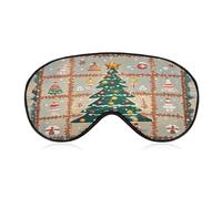 Christmas Tree Mat Eye Mask Sleep Mask for Side Sleeper Women Men Pressure-Free & Light Block-Out Blindfold Soft Comfortable Eye Covers Breathable Blindfold Adjustable