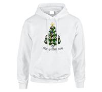 Christmas Tree Mens Hoody World Cup 2025 Football Boys Pullover Party Jumper Funny Santa Dab Dabbing Novelty Unisex Gift Girls Kids Hoodie Top Printed Design White - Small