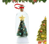 Christmas Tree Message in a Bottle, Recordable Christmas Tree Voice Message Ornament with Playback Cork, Glass Ornament in Nostalgic with Cork, Vintage Glass Bottle Decorations (1pc)