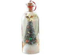 Christmas Tree Message in a Bottle,Voice Recording Message,Mini Xmas Tree in Glass Dome,Christmas Decorations Glass Ornament,Nostalgic Snowy Scene in Bottle,Unique Xmas Festive Gifts