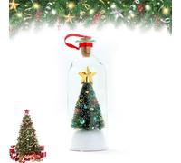 Christmas Tree Message in Bottle, Recordable Message in a Bottle Christmas Ornament with Playback Cork, Christmas Keepsake, Unique Xmas Gift for Family & Friends (1)