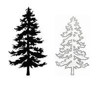 Christmas Tree Metal Die Cuts,Pine Tree Frame Cutting Dies Cut Stencils for DIY Scrapbooking Photo Decorative Embossing Paper Dies for Scrapbooking Card Making