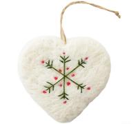 Christmas Tree Mini Felt Snowflake Hanging Ornaments with Seasonal Snowflake and Hexagon Designs for Holiday Decoration and Celebration (A)