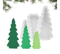 Christmas Tree Mold for Clay,3-Pieces Christmas Tree Decoration Molds - Seasonal Crafting Accessories, Festival Home Decor for Youth Enthusiasts Women Friends Hobbyists Coworkers Family