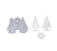 Christmas Tree Molded Silicone Cast for Jewelry Handicrafts Dishwasher Safe Flexible Plan Permanent Use Green Christmas Handicrafts Molds