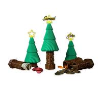 Christmas Tree Money Puzzle Box for Cash & Gift,Personalized M-oney G-ift Box,Creative Christmas Surprise Puzzle Gift Box with Maze Locked Hidden Compartment, Fun Xmas Money Holder for all (2PC)