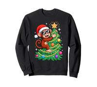 Christmas Tree Monkey Sunglasses Monkeys Sweatshirt