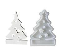 Christmas Tree Mould - DIY Candle Holder Resin with Plaster Mould for Crafts, Epoxy Cement Casting Mould for Festive Home Decoration, Reusable Flexible Crafting Tool for Artists and Hobbyists