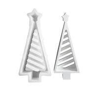 Christmas Tree Mould | Non-Stick Craft Mould - Silicone Christmas Design Top Star | For Clay Plaster Decorations Baking Fondant Thanksgiving Party Housewives