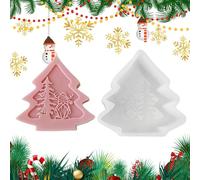 Christmas Tree Mould - Silicone Christmas Tree Mould, Plaster Moulds for Home Decorations | Christmas Silicone Moulds for Candle Making, Table Decorations, Stamps