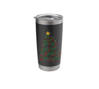 Christmas Tree Musical Notes Song Musician Sing Carols Music Stainless Steel Insulated Tumbler